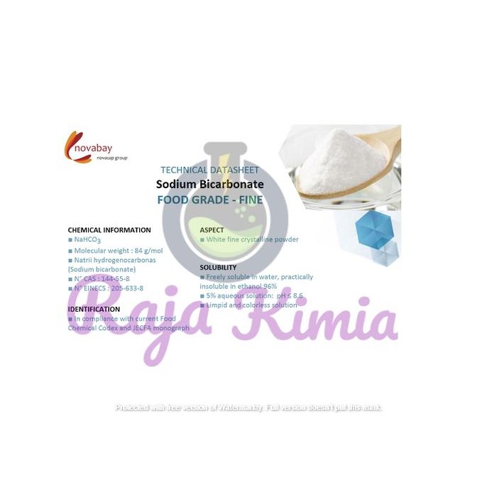 Sodium Bicarbonate / Soda Kue / Baking Soda/ Novabay - 1 Bag (25 Kg)