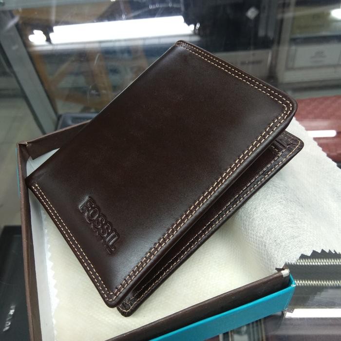 Dompet kulit pria full kulit asli fossil hanya selembar kulit asli
