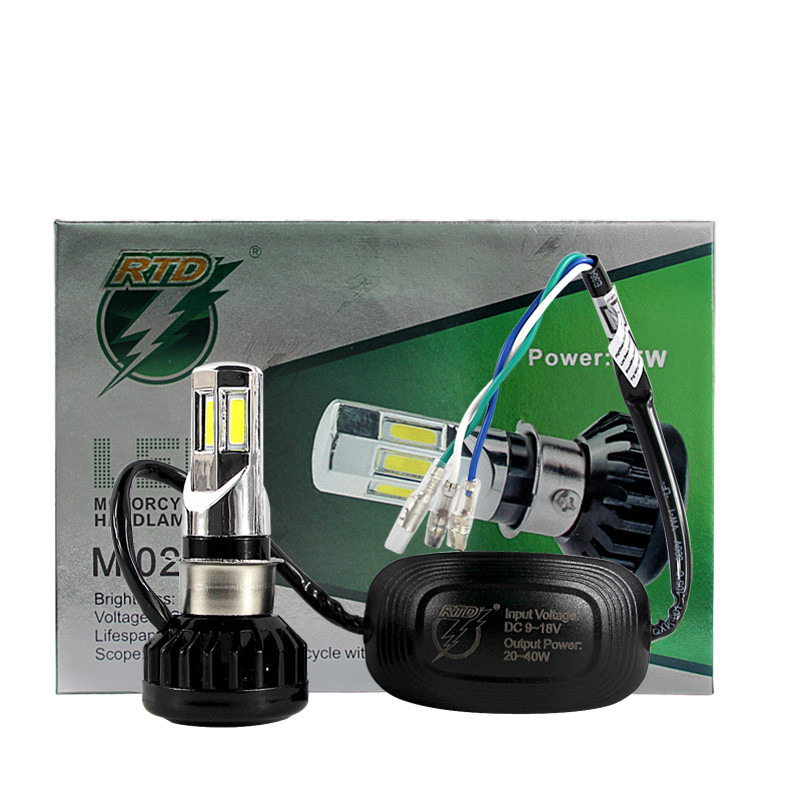RTD Universal Type M02E Motorcycle LED Headlight Bulb 6 COB 6500K H4 HS1 BA20D P15D H6 3500LM 35W