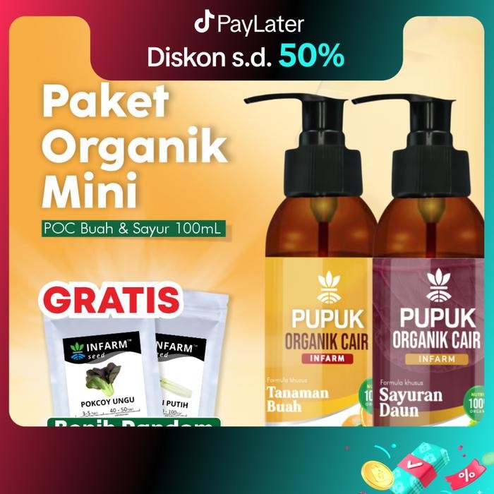 INFARM - Paket Nutrisi Organik Mini Pupuk Organik Cair POC Pupuk Penyubur Tanaman Pupuk Penyubur
