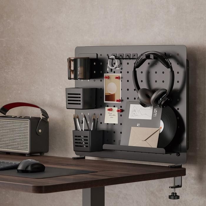 

Pegboard Desk Mounted Papan Organizer Jepit Meja