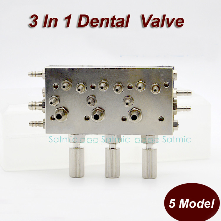 1Pcs Dental Chair Valve Dental 3 In 1 Valve Air Control Water Valve Dental Unit Three In One Valve