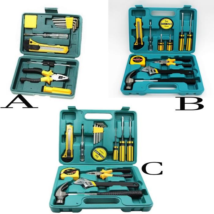 Alat Perkakas Tool Kit Set Box Lengkap Perkakas Peralatan Obeng Tang
