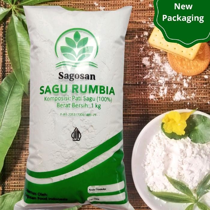 

(Rdm) - Tepung Sagu Rumbia Sago Asli Bangka 1Kg Sagosan Bahan Gluten