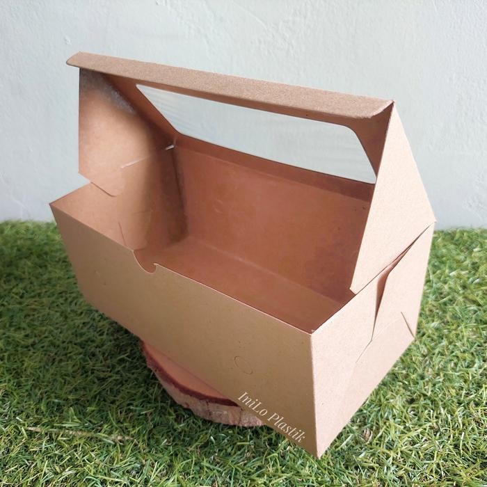 

DKF9 @1Pack Box Kraft Window 10X20X8 / Dus Bk Square Full Laminating Dalam