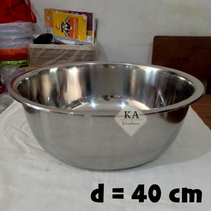 Baskom Stainless Steel 40 cm Komodo / Baskom Stainless Komodo Tebal