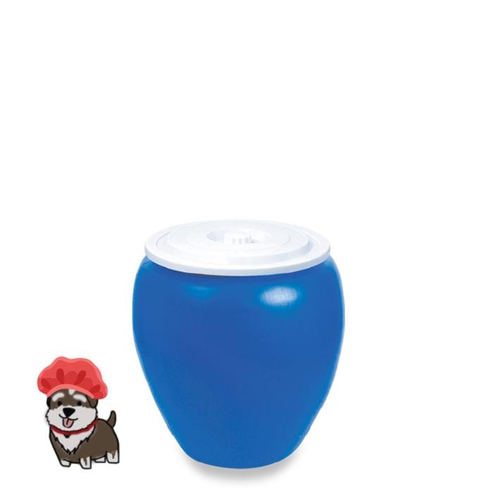 BARU Tong Air / Gentong Air Bulat Green Leaf 0612 120L - Tong Biru / Sampah