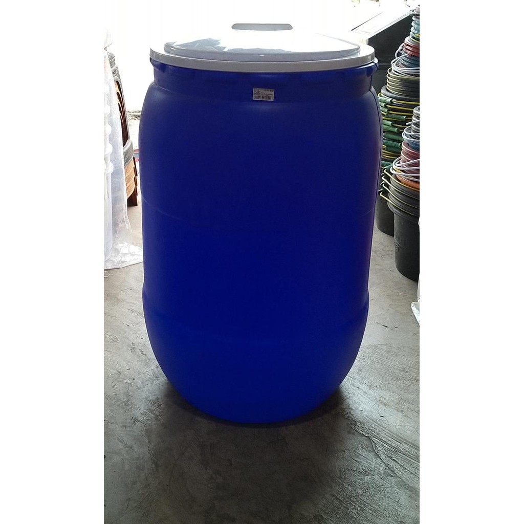 Tong Air Besar 120 Liter BIRU / Tong Air Tutup Plastik Green Leaf 120 Liter Tebal dan Kuat / Tong