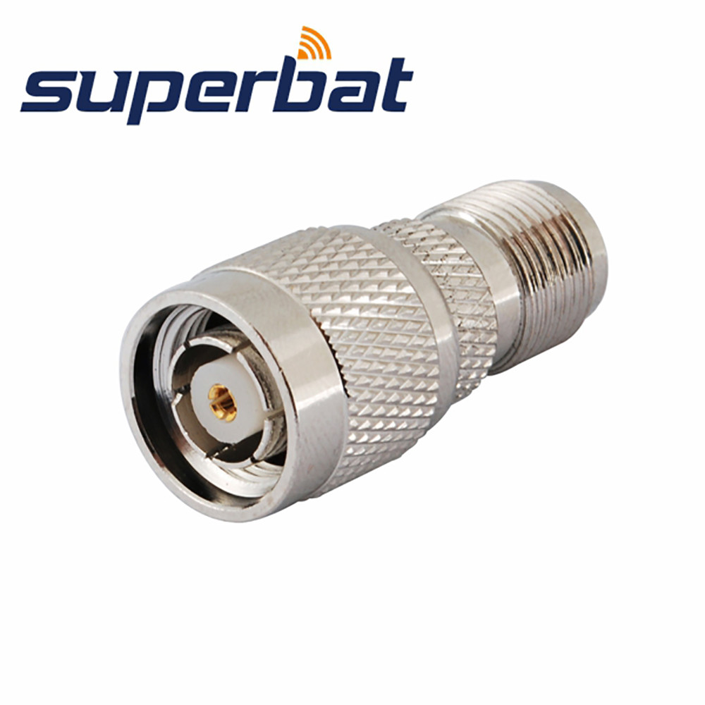 Superbat TNC Adapter TNC Jack to RP-TNC Plug(Female Pin) Straight CATV RF Coaxial Connector