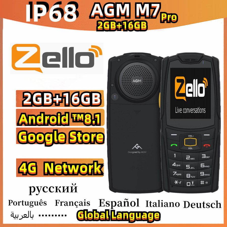 BigGift Global Language Rugged Phone AGM M7 2G+16G  Zello PTT Android