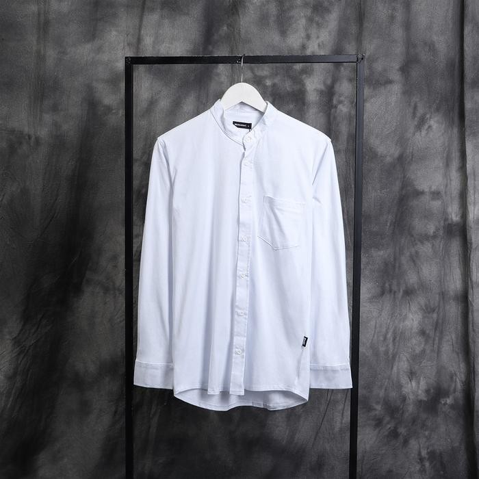 XPW4  Dzargo Calmo - Shanghai Kemeja Polos Pria Lengan Panjang Premium (Hitam, Putih, Navy,