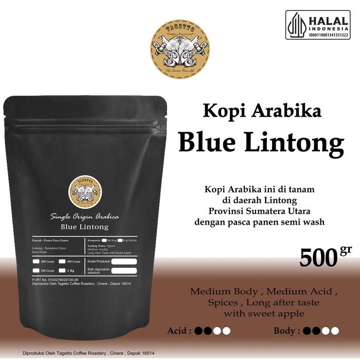 

NWFK Biji Kopi Arabika Blue Lintong 500Gr Specialty Arabica Bean Ground Bubuk 500 Gram