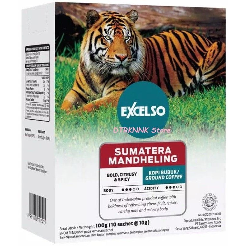 

NWFK Excelso Sumatera Mandheling - Folding Box (10 Sachet X 10Gr)