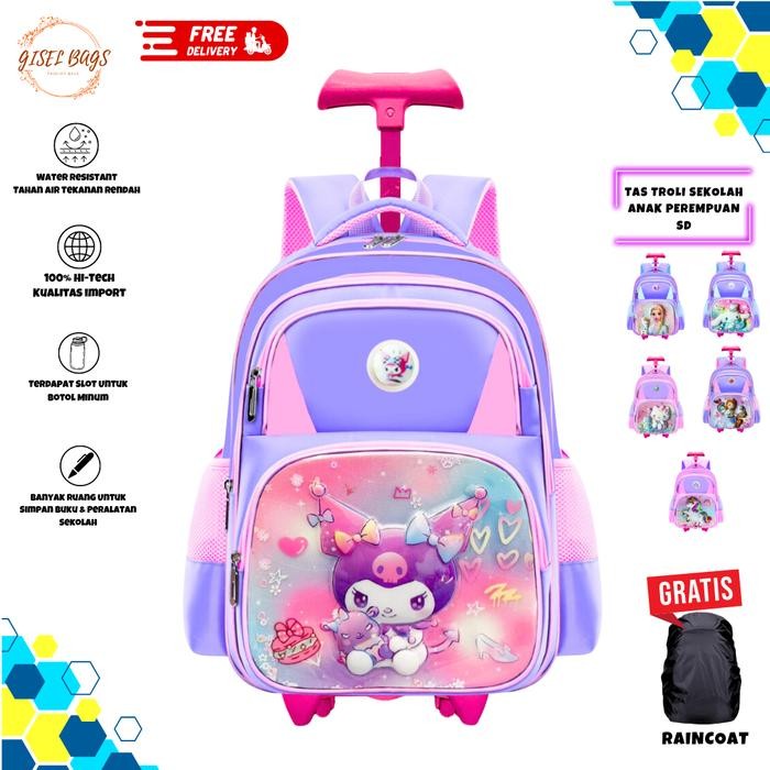Trolley Anak Sekolah Sd Tas Koper Perempuan Anak Sd Gambar Lucu Import