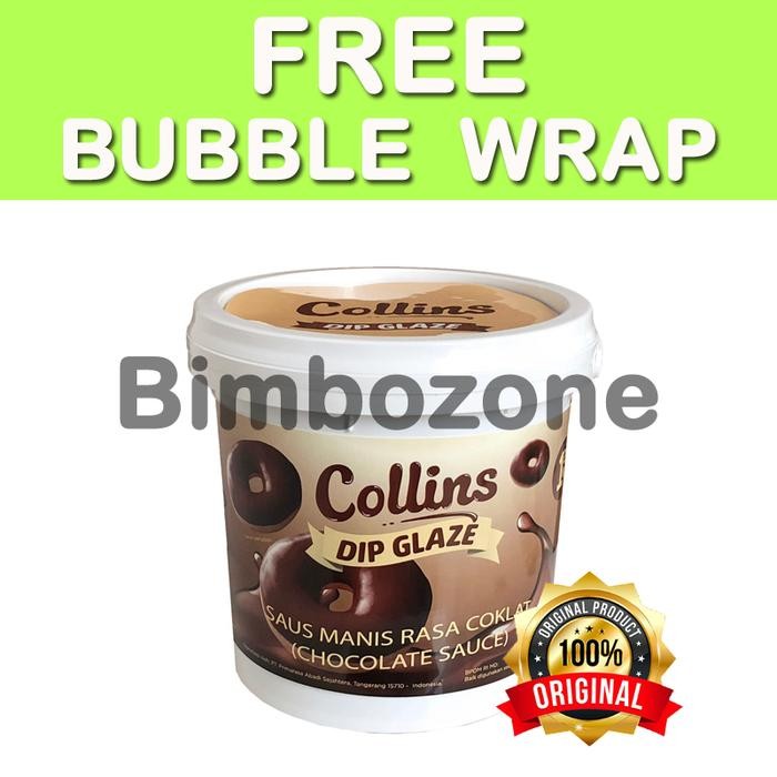 

Ready Bimbozone - Collins Dip Glaze Coklat Kemasan 1Kg Topping Kue Donat