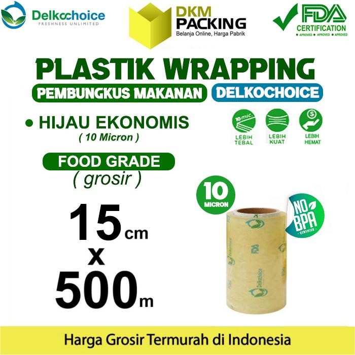 IGZS   Plastik Cling Wrap 15Cm X 500M Food Grade Hijau Food Wrapping /Satuan