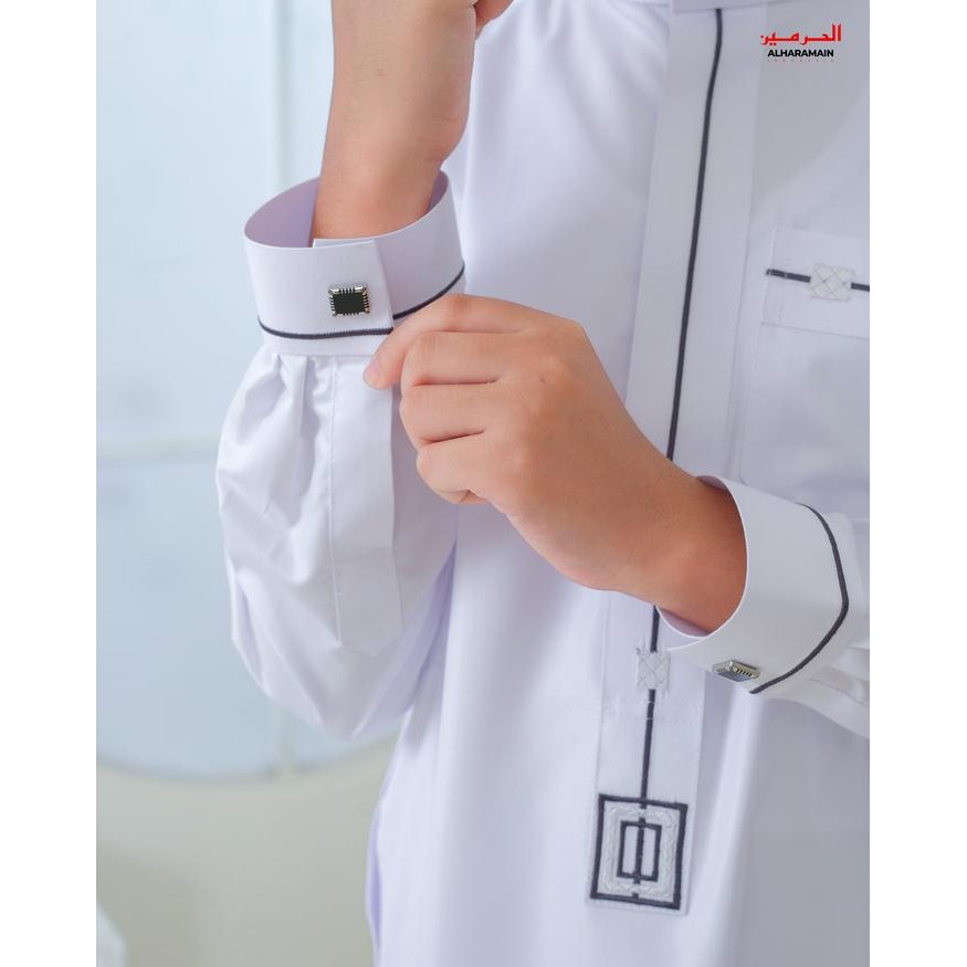 Al Haramain Jubah / Gamis Pria Remaja & Dewasa Slimfit Lgh (006) / Jubah Al Haramain Putih