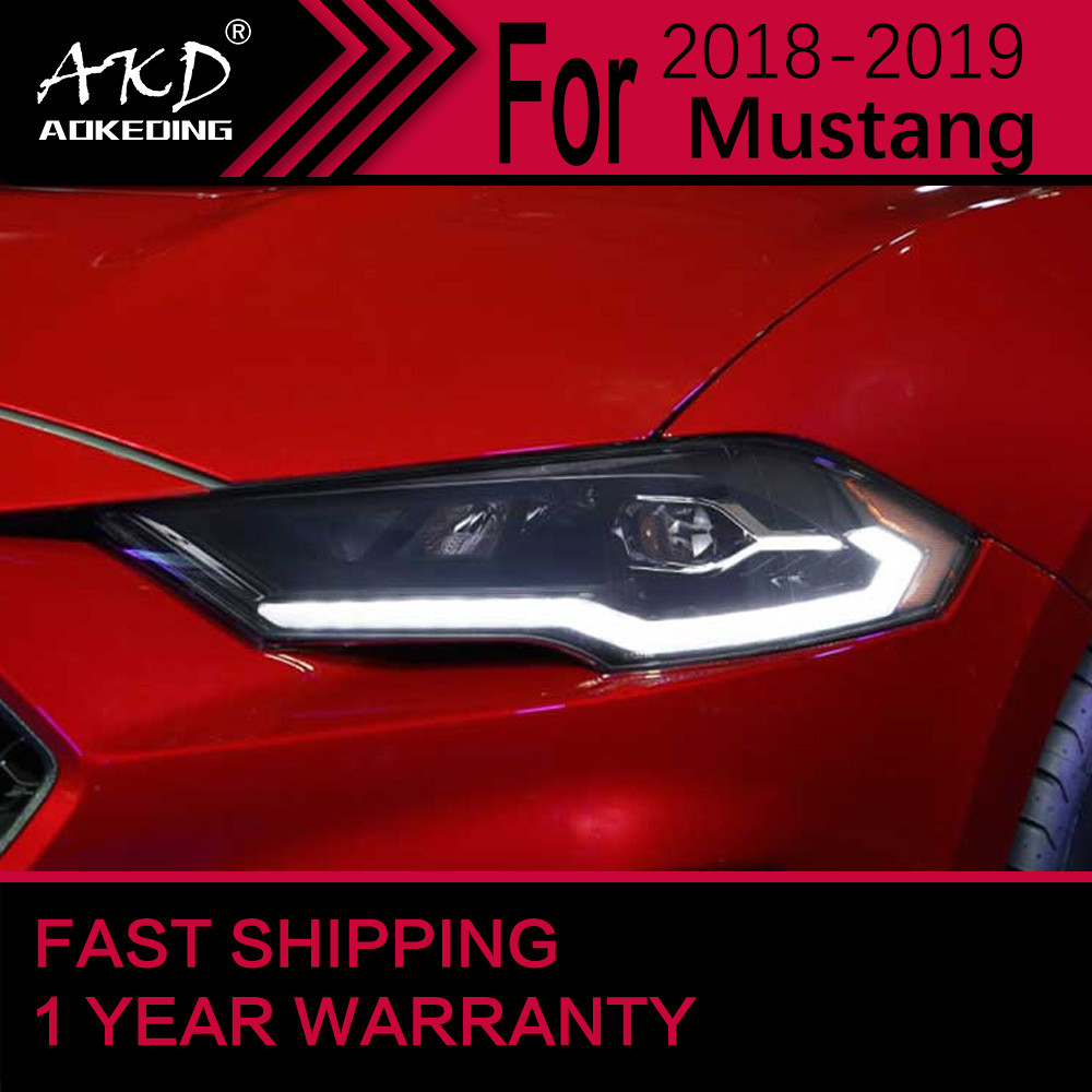 Car Lights for Ford Mustang LED Headlight 2018-2020 Mustang Head Lamp
