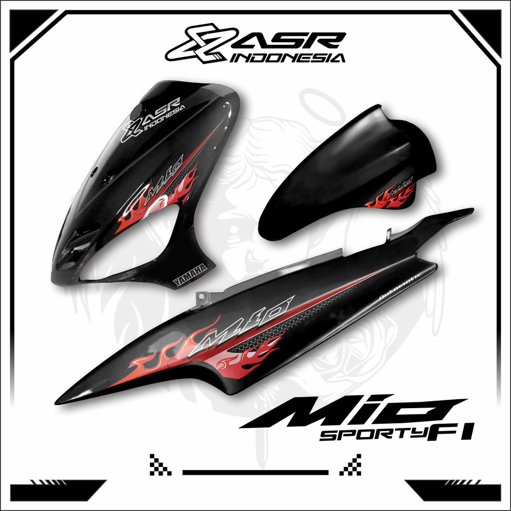 STRIPING TRANSPARAN MIO SPORTY OPSI SUDAH POTONG MESIN TINGGAL KELETEK| MOTIF API 3 NEW DESIGN | PRE