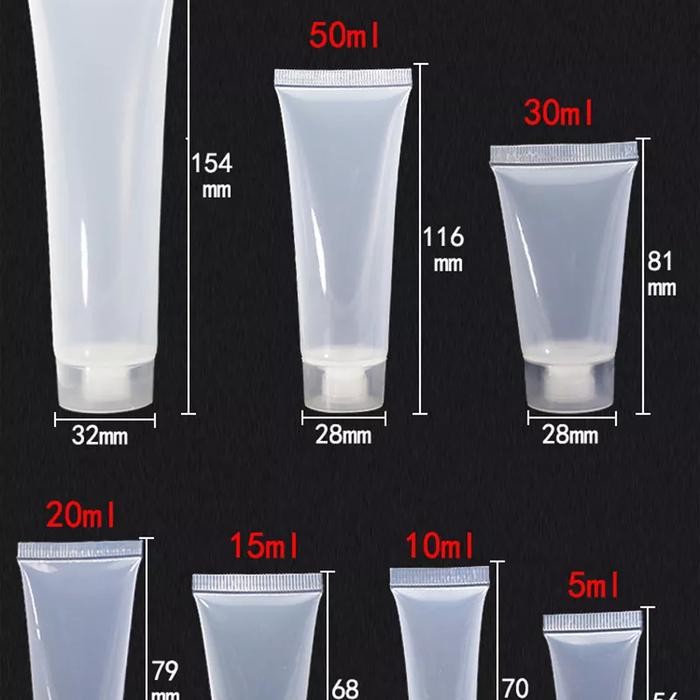 (Expert) Tube Kosong Plastik Frosted Doff 5ml 10ml 15ml 20ml 30ml 50ml 100ml