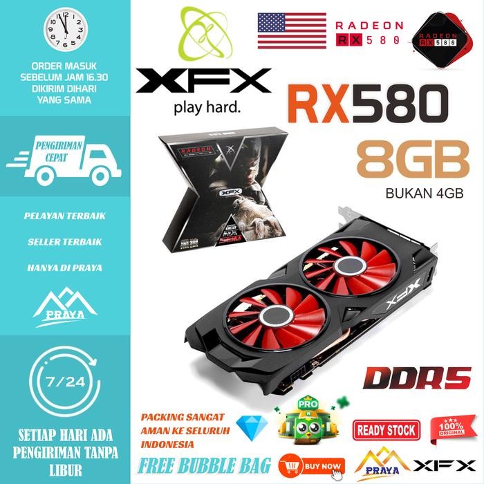 XFX MSI VGA GRAPHIC CARD RADEON AMD RX 580 RX580 OC LIKE NEW SAPPHIRE