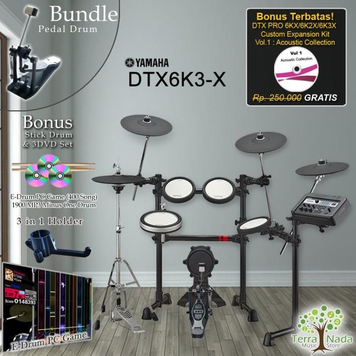 Drum Elektrik Yamaha DTX6K3X + Pedal/ DTX6K3-X/ DTX 6K3X/ 6K3 / 6K3X
