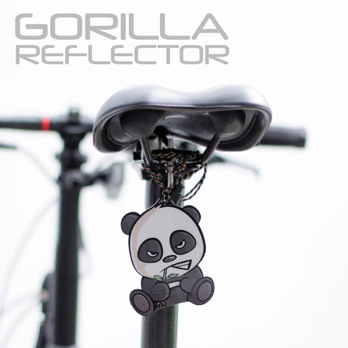 GORILLA REFLECTOR - mr panda cartoon lucu imut reflektor sepeda pantul