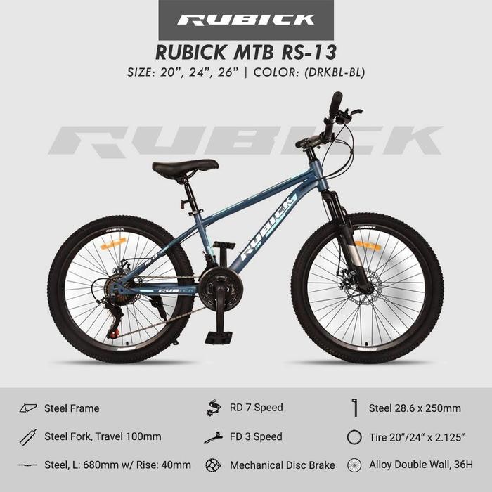 Sepeda MTB 24 inch Merk Rubick RS-13