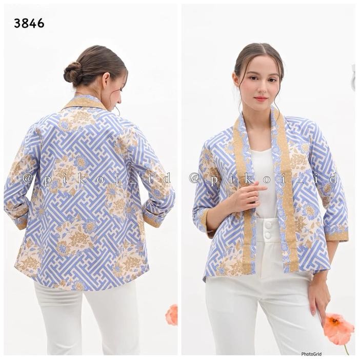 Luaran batik wanita modern / outer batik wanita merah putih kantor *