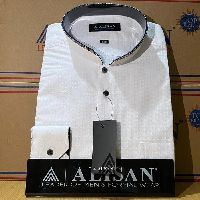 Kemeja Alisan Koko Sanghai Lengan Panjang Pria *