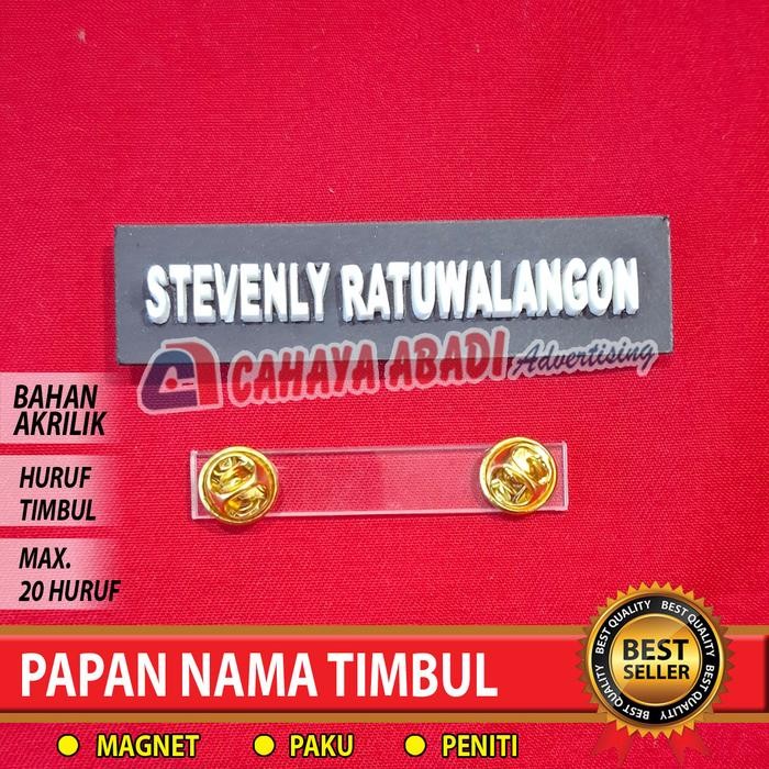 

Papan Nama Timbul Name Tag Timbul Nama Dada Timbul
