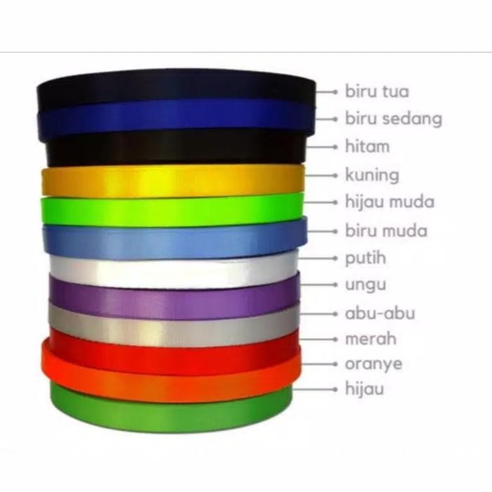 

tali lanyard / tali nylon id card 1,5cm / roll isi 50yard