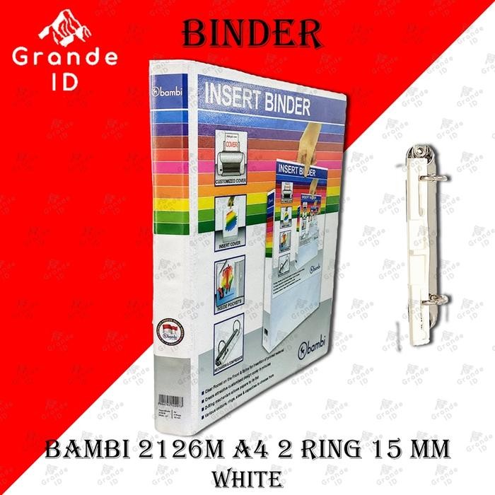 

BINDER BAMBI 2126M A4 2 RING 15 MM INSERT RING BINDER