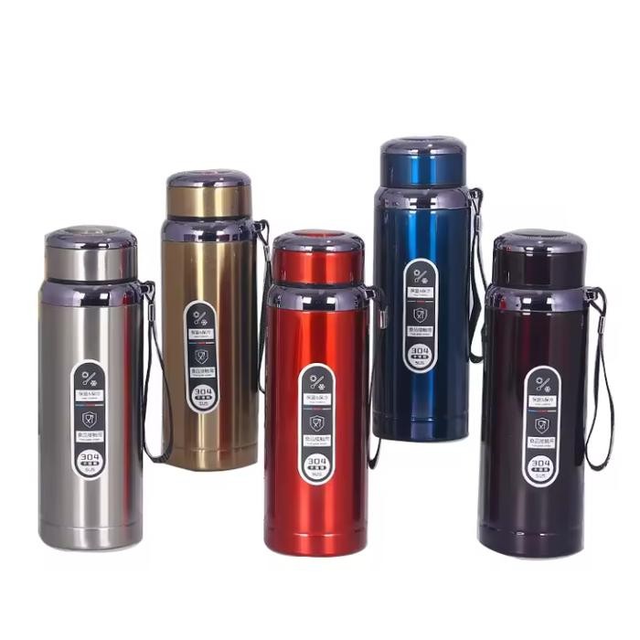 69L0 Termos Vakum 1000Ml Led Indicator Suhu Double Stainless Steel Vacuum Flask Travel