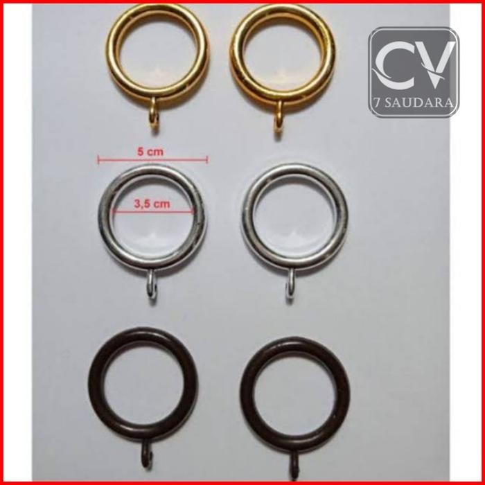 PREMIUM Cincin Rel Gorden Gelangan Pipa Korden Ring Batang Gordyn Anting Besi Hordeng Tirai Selambu