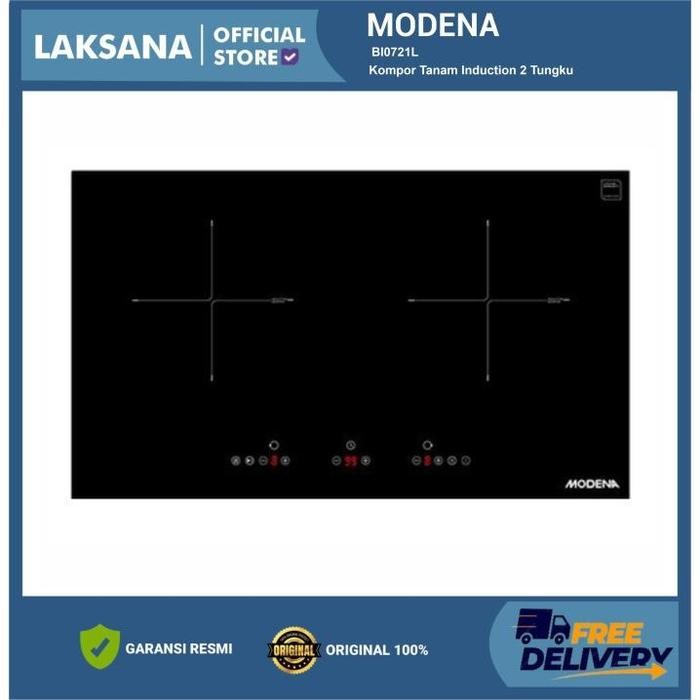 Modena Bi0721L Kompor Tanam Induction 2 Tungku - Bi 0721 L / Bi 0721L (Khusus Bandung)