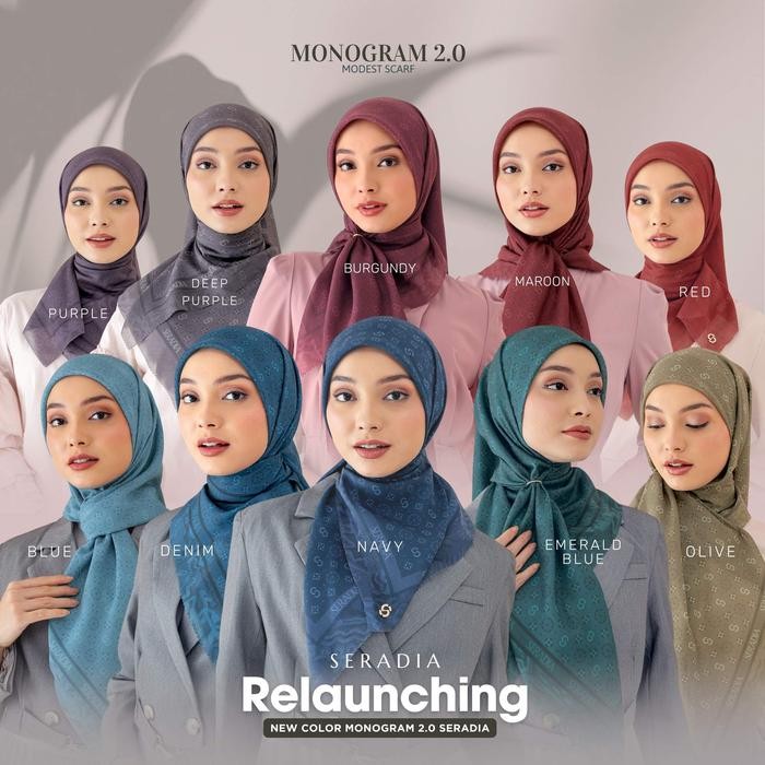 (Expert) Seradia Hijab Segi Empat Monogram 2.0 2
