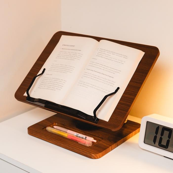 

NOOK Wooden Swivel Book Holder Stand Multifunction by Press Play