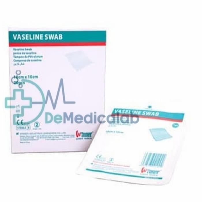 HSF3 Kasa Steril Vaseline Swab 10 Cm / Kasa Antibiotik Penutup Luka 10 X 10