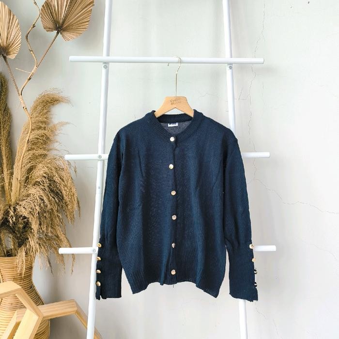 (Expert) [CYC] Cardigan Basic Nara Outer L & XXL Jumbo Rajut Atasan Wanita Kancing Knitwear Casual