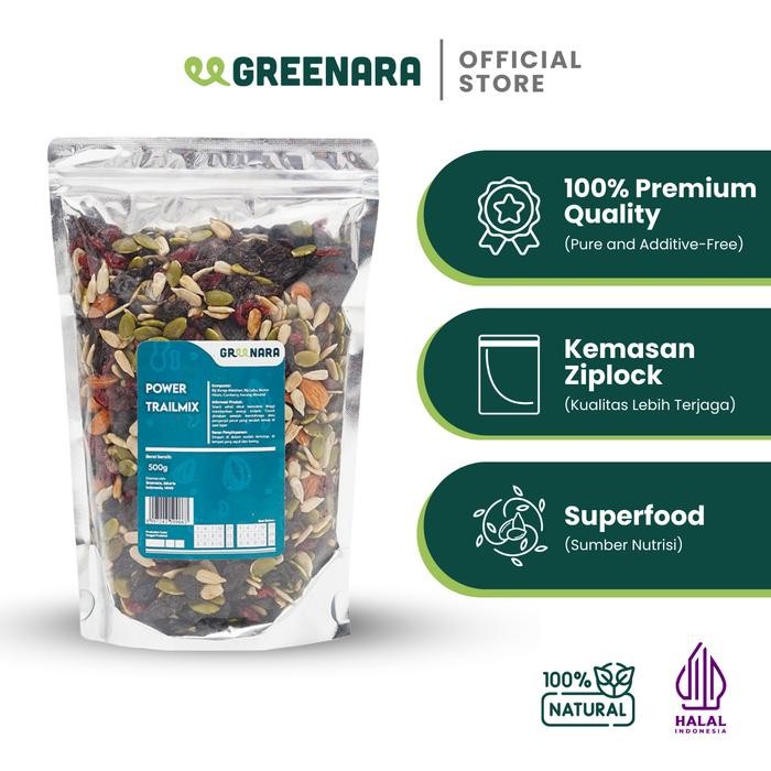 

OR6T Greenara Power Trail Mix 500Gr / Snack Sehat / Cemilan Kering