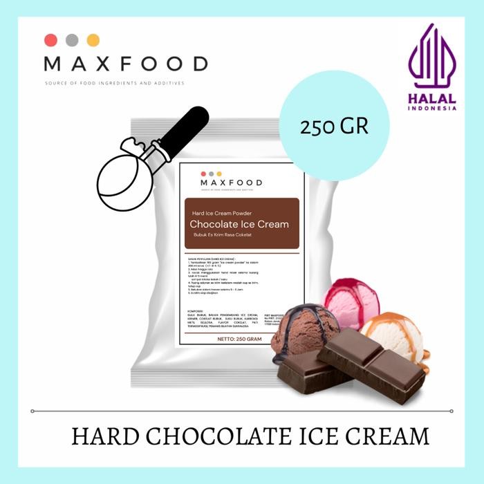 

OR6T Maxfood - Hard Chocolate Ice Cream / Bubuk Es Krim Rasa Cokelat 250 Gr
