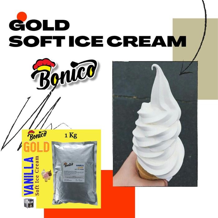 

OR6T Bonico Strawberry Gold Soft Ice Cream Powder 500G Bubuk Es Krim Premix