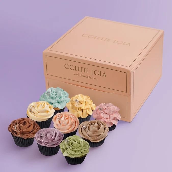 

OR6T Colette Lola Floral Cupcakes Set - 9 Pcs