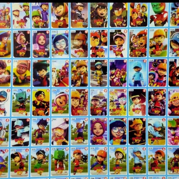 (Allthebest) [ 2 Lembar / 200 PCS ] Mainan Gambar Adu Gepok / Poster Gambar / Mainan Kartu / Kartu