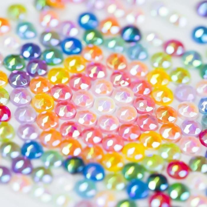 (Allthebest) AB (Aurora Borealis) Diamond Painting Beads, 5D Diamond Drills Round 2