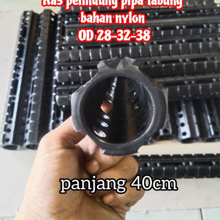 Ras pelindung pipa tabung OD 28-32-38 panjang 40cm bahan teplon nylon