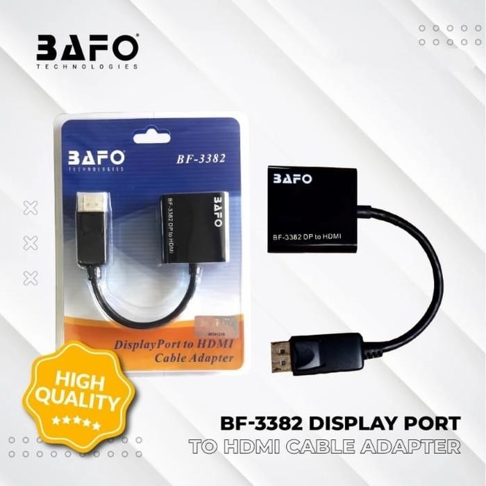 New Converter Displayport To Hdmi Bafo Bf-3382 / Dp To Hdmi Bf3382 Termurah