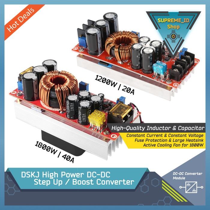Banyak Dicari High Power Dc-Dc Step Up Boost Converter 1800W 40A 1500W 30A 1200W 20A Termurah