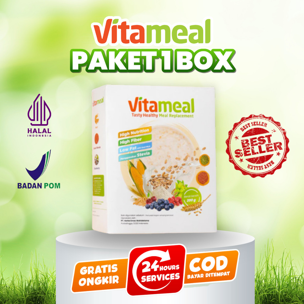 

ORIGINAL Vitameal Sereal Halal Sarapan Multigrain Rendah Gula Ampuh Oatmeal Serat VITAMILK KEBAS